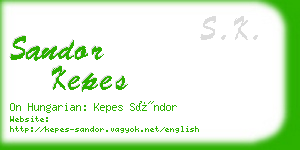 sandor kepes business card